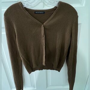 Brown Brandy Melville button down cardigan